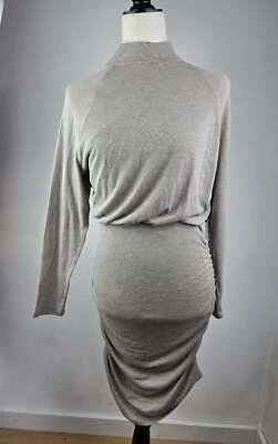 NWT! EXPRESS Size XS Women's Light Brown High Collar Dress Loosefit Top