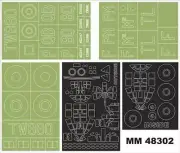 Montex MM48302 1/48 Avro Lancaster B Mk.I/III Paint Mask for Tamiya kit