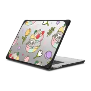 MacBook Air 15-inch (M2 - M4) Bounce Case Cute Sloth in Rainbow Macaron with Pastel Tulip - Kawaii Animal with Flower in the Garden