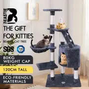 Beastie Cat Tree Scratching Post Scratcher Tower Condo House Furniture Wood 121