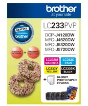 Brother LC-233 Ink Cartridge Value Pack - Includes [1x Black, Cyan, Magenta, ...