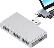 Bvizyelck DisplayLink Docking Station | 3 Monitor Docking Station 4-in-1 Type-C Docking Station,Portable Multifunctional USB C Double Monitor for Computer, Phone