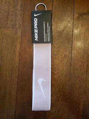Nike Pro Swoosh Unisex Headband 2.0, pink and white Tennis Running Sports