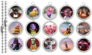 15 SING Silver Flat Bottle Cap Necklaces Set 1