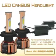 Dual Beam H4/9003 LED Head Light Kit - 6000Lm CanBus System No Error Message (for: Mazda)