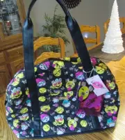 LUV BETSEY JOHNSON EMOJI QUILTED WEEKENDER / DUFFLE / TOTE BAG NWT