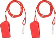 2pcs Universal Running Machine Safety Switch - and Easy to Attach Treadmill Key, Perfect for Home and Gym Enthusiasts, Red