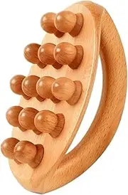 Wooden Massage Tool,14 Beads Wood Gua Sha Massage Waist Leg Body Meridian Scraping,SPA Therapy 、Relaxation Tool(2pcs)