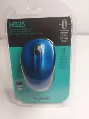 Logitech M325 Wireless, Portable Mouse 18mth Battery Life (Blue) NIP READ