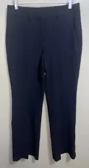 White House Black Market The Flare Pant Button Hem Black 6R Stretch NWT $99 WHBM