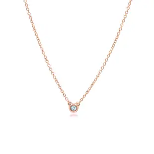 Tiffany&Co. 0.03克拉鑽石18K玫瑰金項鍊