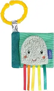 Fehn Mini Squid Crinkle Book - Mini Feeling Book with Nature Motifs: 6 Pages with Exciting Materials & Functions to Feel, Grip and Marvel - A Perfect Companion for Home & Travel
