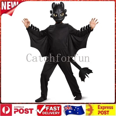 Kids How to Train Your Dragon Toothless Night Fury Costume Jumpsuit Book Week
