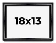 18x13 Shadow Box Frame Black | 1.25 inches Deep Real Wood Contemporary Shadowbox