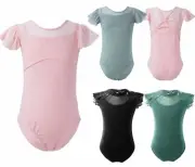 Kids Girls Ballet Leotard Gymnastics Unitard Dance Training Jumpsuit Bodysuit