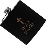 VALICLUD Portable Stainless Steel Holy Water Flask Stylish Cross Design Hip Flask for Liquor Religious for Christianity Friends Chic and Convenient