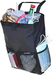 Car Garbage Can, Waterproof Leakproof Trash Bin, 14.56x9.84x5.9in Folding Interior Rubbish Holder, Compact Auto Trash for Container, Vehicle Portable Bag