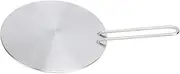 Stainless Steel Heat Diffuser, Electric Stove Induction Heater Plate Adapter Cooker Induction Burner with Detachable Stainless Handle for Induction Electric Gas Glass Cook Top