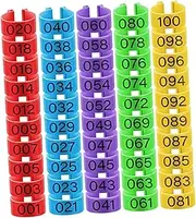 Fzaqwen 100 Count Poultry Markers, Chicken Leg, Foot Rings for and Geese, M