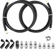 WATERWICH Universal Power Steering Pump Hose Kit Compatible with LS Swap Replacement for 551082