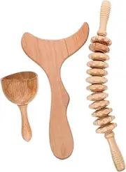 1 Set Therapeutic Face Tool Manual Kit Body Massagers Sculpting Portable Pressure Point Hand Accessories Walker Foot Massager Scalp Massager Wood