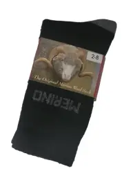 3 PAIRS AUSTRALIAN MADE LADIES SIZE 2-8 BLACK 90% MERINO WOOL THICK WORK SOCKS