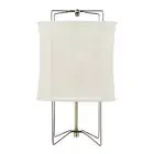 Amalfi Paden Table Lamp Linen Fabric Shade Antique Bronze Base Bedside Lamp