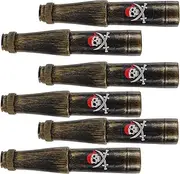 PHENOFICE 6pcs Pirate Telescopes Monoculars for Outdoor Exploration Lightweight Portable Pirate Party Costume Accessories for Boys