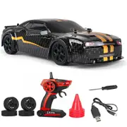 Catzon RC Drift Car 1/14 Scale 30KM/H with Lights + Drift Tires + Racing Tires-Black