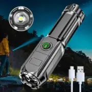 Super-Bright 200000LM Tactical LED Flashlight Rechargeable Powerful Police Torch