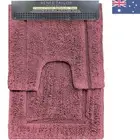 Elegant 2-Piece Tufted Bath and Contour Mats - 2200 GSM Cotton, Machine Washable