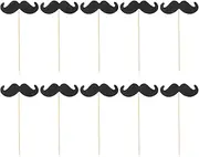jojofuny Para Cuartos Cupcake Ornaments Cupcake Topper 40pcs Mustache Party Decorations Little Man Baby Shower Decorations Mustache Cupcake Toppers Cake Decor Moustache Product