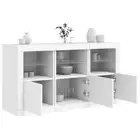 vidaXL Sideboard with LED Lights White 123x37x67 cm BMG