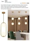 Modern Pendant Lighting Mid Century Globe Pendant Light Gold Pendant GO003