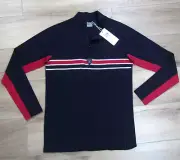 DALE OF NORWAY $170 MENS AKSLA BASE LAYER BASELAYER HALF 1/2 ZIP MEDIUM SKI WOOL