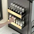 Wall Mounted Condimenters Spice Rack Kitchen Organizer Shelf Home