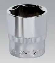 Sealey SP3821 WallDrive Socket 21mm 3/8"Sq Drive Fully Polished