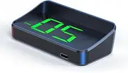 AZIJYV Head Up Display for Cars,Car HUD M2 Green,GPS Speedometer Equipped with Speed, Automatic Sensitivity Adjustment,Kilometer Speed Unit Display,Plug and Play Suitable for All Cars