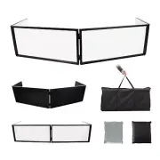 DJ Booth DJ Facade Portable DJ Event Booth Foldable Cover Screen Metal Frame ...