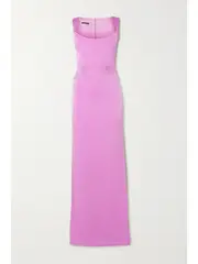 [Alex Perry] Alex Perry - Halse Satin-crepe Gown - Purple - UK 12 UK 12 Purple