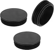 uxcell 3 Pcs Round Plastic Plug, Black Tubing End Cap Plugs, 90mm(3.54 Inch) Furniture Leg Pipe Insert, Glide Protection for Chair, Sofa, Table, Shelf