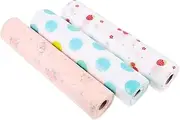 GRIRIW Flexible Easy to Cut Drawer Mats 3 Rolls Kitchen Paper Pad Oil-Proof Water Resistant Cupboard Liner Fridge Mats Liners