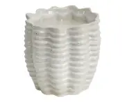 Ceramic 10.5cm Scented Tealight Candle Hamptons Home Fragrance Decor Display WHT