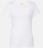 [Nili Lotan] Nili Lotan Carol cotton jersey T-shirt AU 14 white