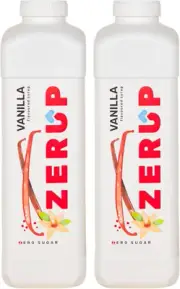 Zerup Zero Sugar Vanilla Flavoured Syrup 2 X 1L Bottles, Sugar Free Syrup, Va...