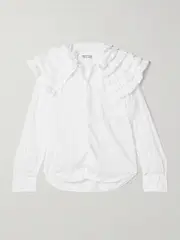 [Comme des Garçons Comme des Garçons] Comme des Garçons Comme des Garçons - Ruffled Voile Shirt - White - small small White