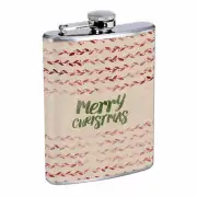 Merry Christmas Em1 Flask 8oz Stainless Steel Hip Drinking Whiskey