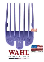 WAHL # 6 (3/4"-19mm)PRO Color-Coded COMB CUTTING CLIPPER GUIDE BLADE ATTACHMENT