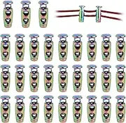 Framendino, 30 Pack Metal Toggle Spring Stop Fastener Cord Lock Double Hole Round End for Clothes Bags Shoes DIY Handcraft Rainbow