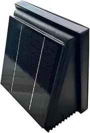 MANANASUN Black Plastic Solar Wall Fan Wall Mounted Exhaust Vent Airduct 99mm Extractor Ventilator for shed kitchens bathrooms outdoor storage